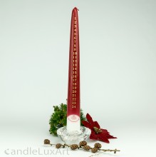 Adventskalender Weihnachtskerze Smiley 38cm
