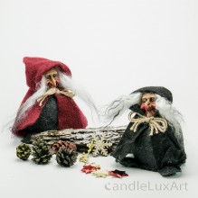 Filz Hexen Weihnachtsfiguren rot und schwarz 13cm