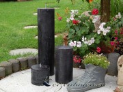 Outdoorkerze Gartenkerze Stumpenkerze 30x15cm schwarz