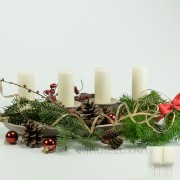 Adventskerzen Weihnachtskerzen 4er Set Creme 10cm