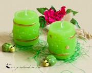 Kerze Bierfass - grün