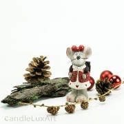 Keramik Maus Weihnachtsfiguren Valentinstag 2er Set 11cm