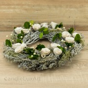 Kranz Äste Holzblüten creme 30cm