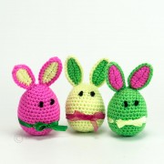 3 Osterhasen als Ei 10cm - Strickware Amigurumi Handmade