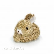 3er Set Natur Gras Hase liegend   6cm