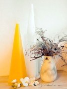 Pyramidenkerze - Bodenkerze 60cm - gelb