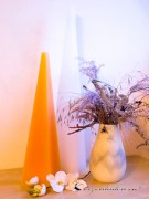 Pyramidenkerze - Bodenkerze 80cm - orange