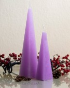Pyramidenkerze Rustikal 16cm / 25cm  - helllila