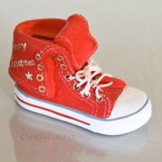 Spardose Schuh und Stiefel Keramik - Weihnachtsspardose