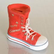 Spardose Schuh und Stiefel Keramik - Weihnachtsspardose