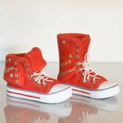 Spardose Schuh und Stiefel Keramik - Weihnachtsspardose