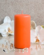 Stumpenkerze Matt Orange - 6 x 12cm
